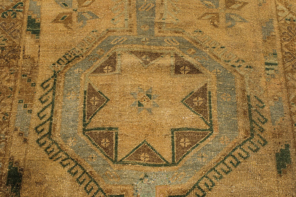 5x13 Ivory and Brown Turkish Tribal Runner