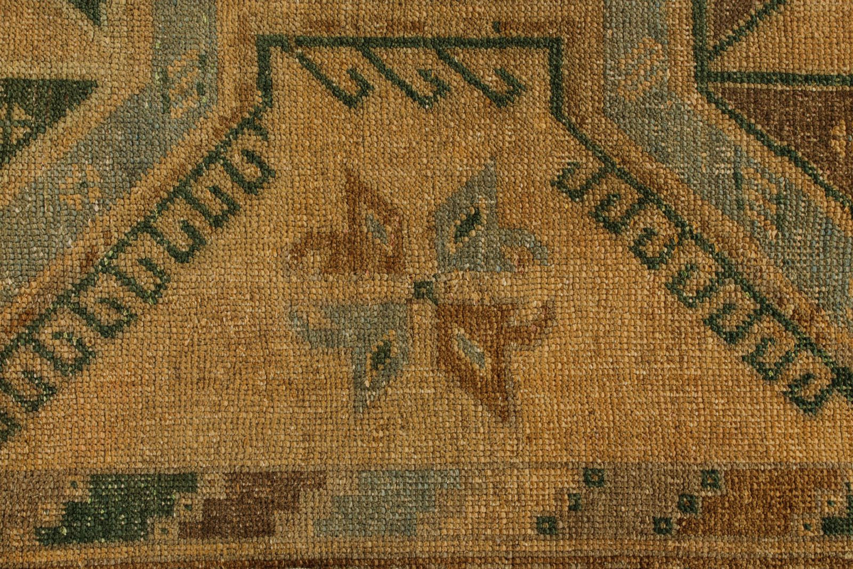 5x13 Ivory and Brown Turkish Tribal Runner
