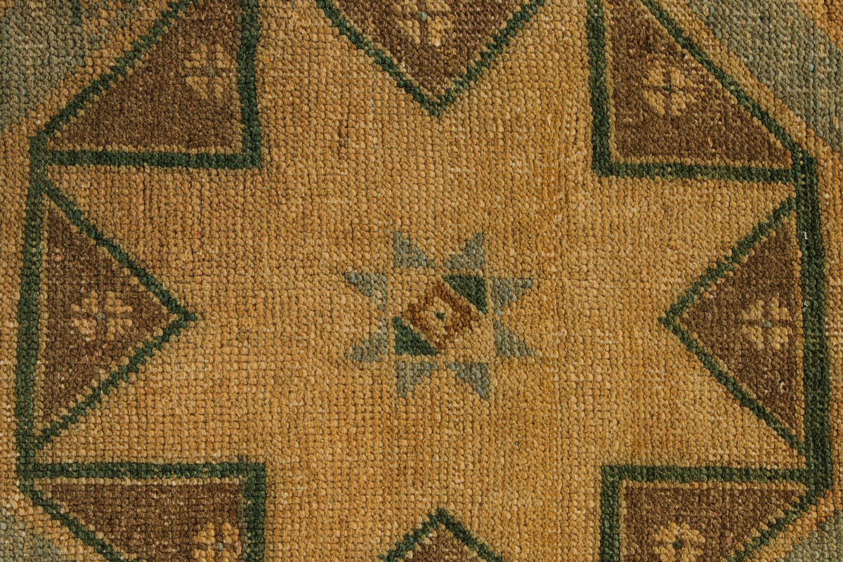 5x13 Ivory and Brown Turkish Tribal Runner