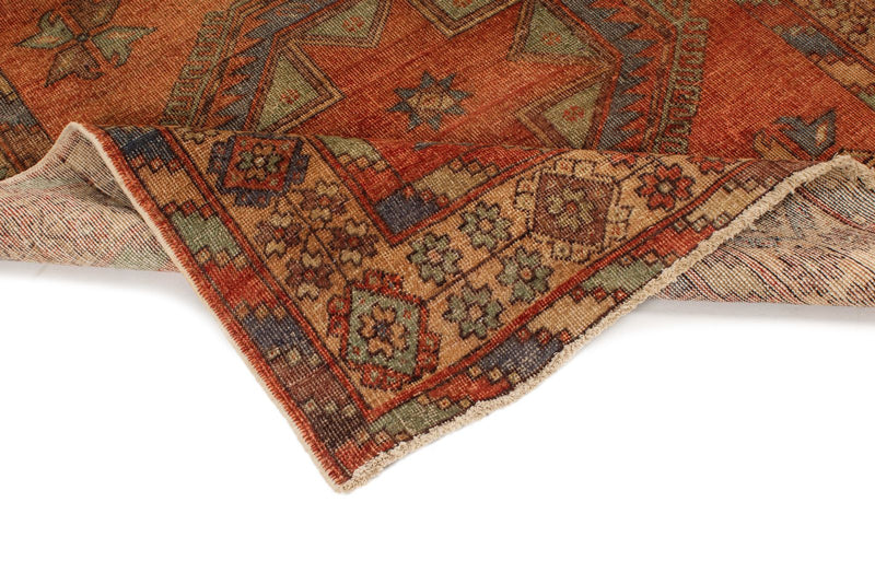 5x13 Rust and Multicolor Turkish Tribal Runner