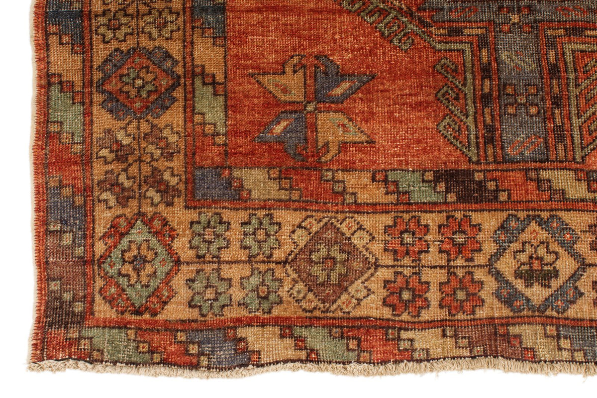 5x13 Rust and Multicolor Turkish Tribal Runner