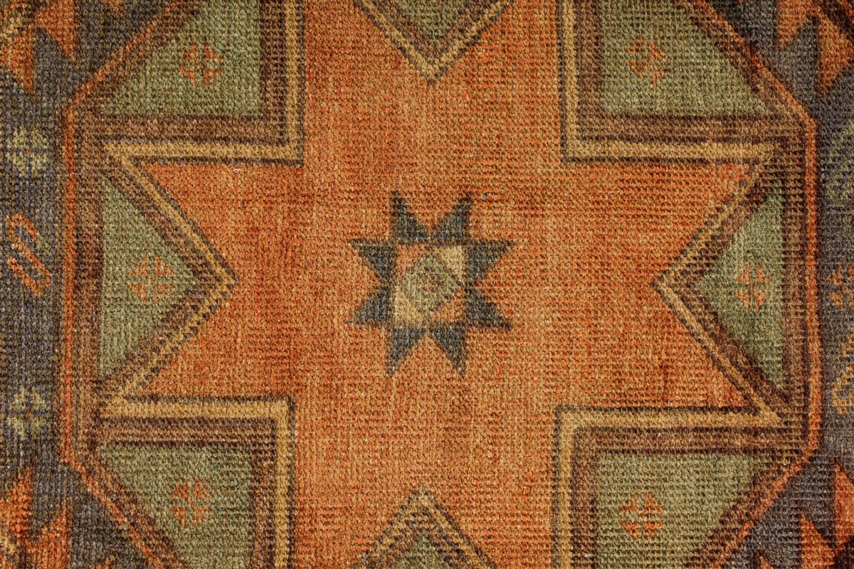 5x13 Rust and Multicolor Turkish Tribal Runner