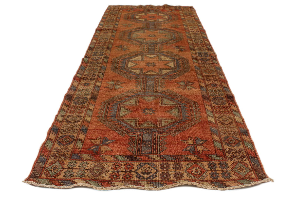 5x13 Rust and Multicolor Turkish Tribal Runner