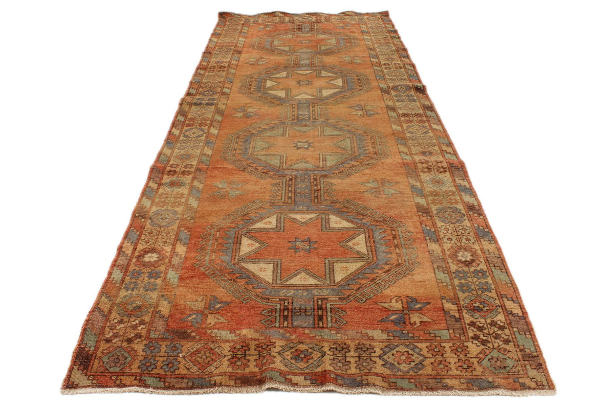5x13 Rust and Multicolor Turkish Tribal Runner