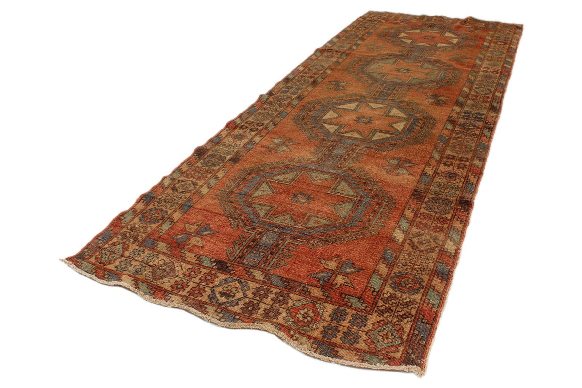 5x13 Rust and Multicolor Turkish Tribal Runner