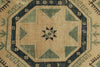 3x13 Ivory and Green Turkish Tribal Runner