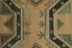 3x13 Ivory and Green Turkish Tribal Runner
