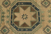3x13 Ivory and Green Turkish Tribal Runner