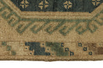 3x13 Ivory and Green Turkish Tribal Runner
