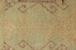 3x13 Green and Ivory Turkish Tribal Runner