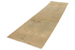 3x13 Green and Ivory Turkish Tribal Runner