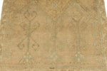 3x13 Green and Ivory Turkish Tribal Runner