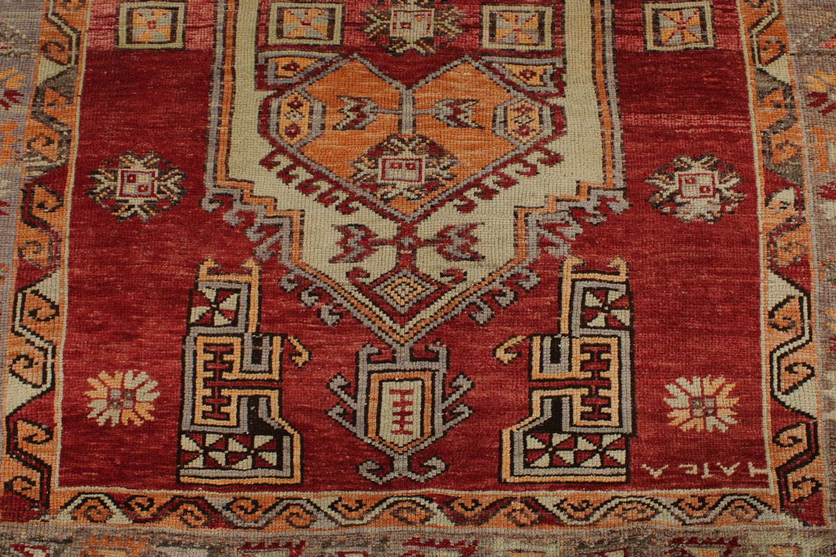 5x10 Red and Brown Turkish Tribal Runner