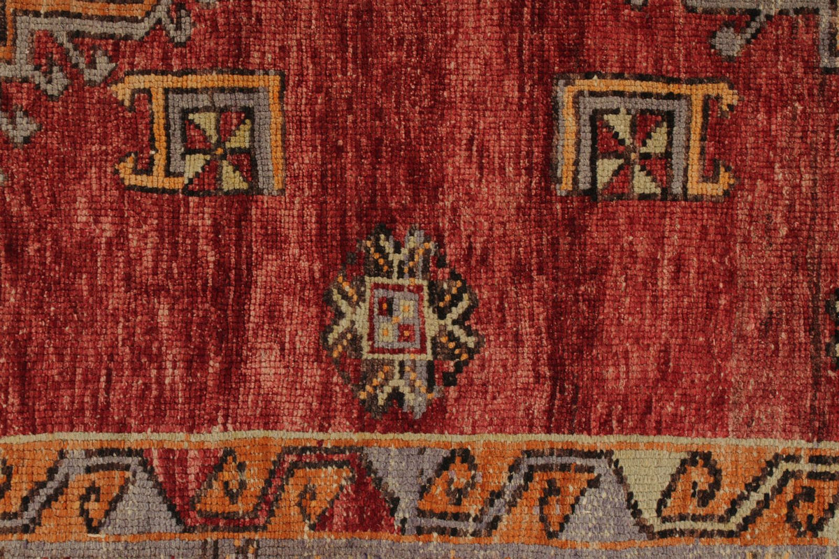 5x10 Red and Brown Turkish Tribal Runner