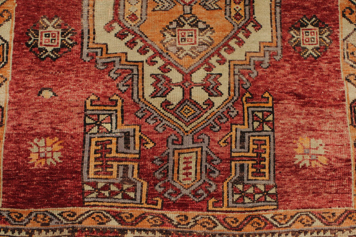 5x10 Red and Brown Turkish Tribal Runner