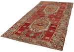 5x10 Red and Brown Turkish Tribal Runner