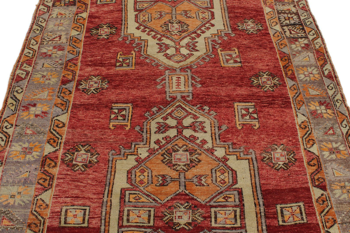 5x10 Red and Brown Turkish Tribal Runner