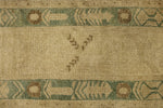 5x11 Ivory and Green Turkish Tribal Runner