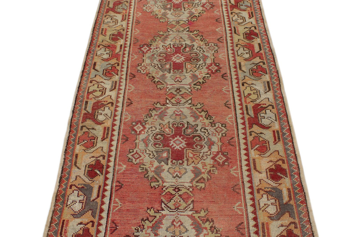 3x10 Rust and Gold Turkish Tribal Runner