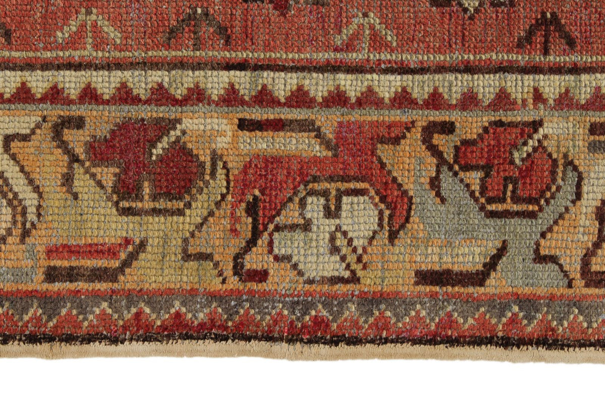 3x10 Rust and Gold Turkish Tribal Runner