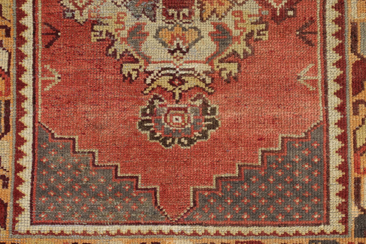 3x10 Rust and Gold Turkish Tribal Runner