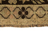 7x13 Ivory and Brown Turkish Tribal Rug