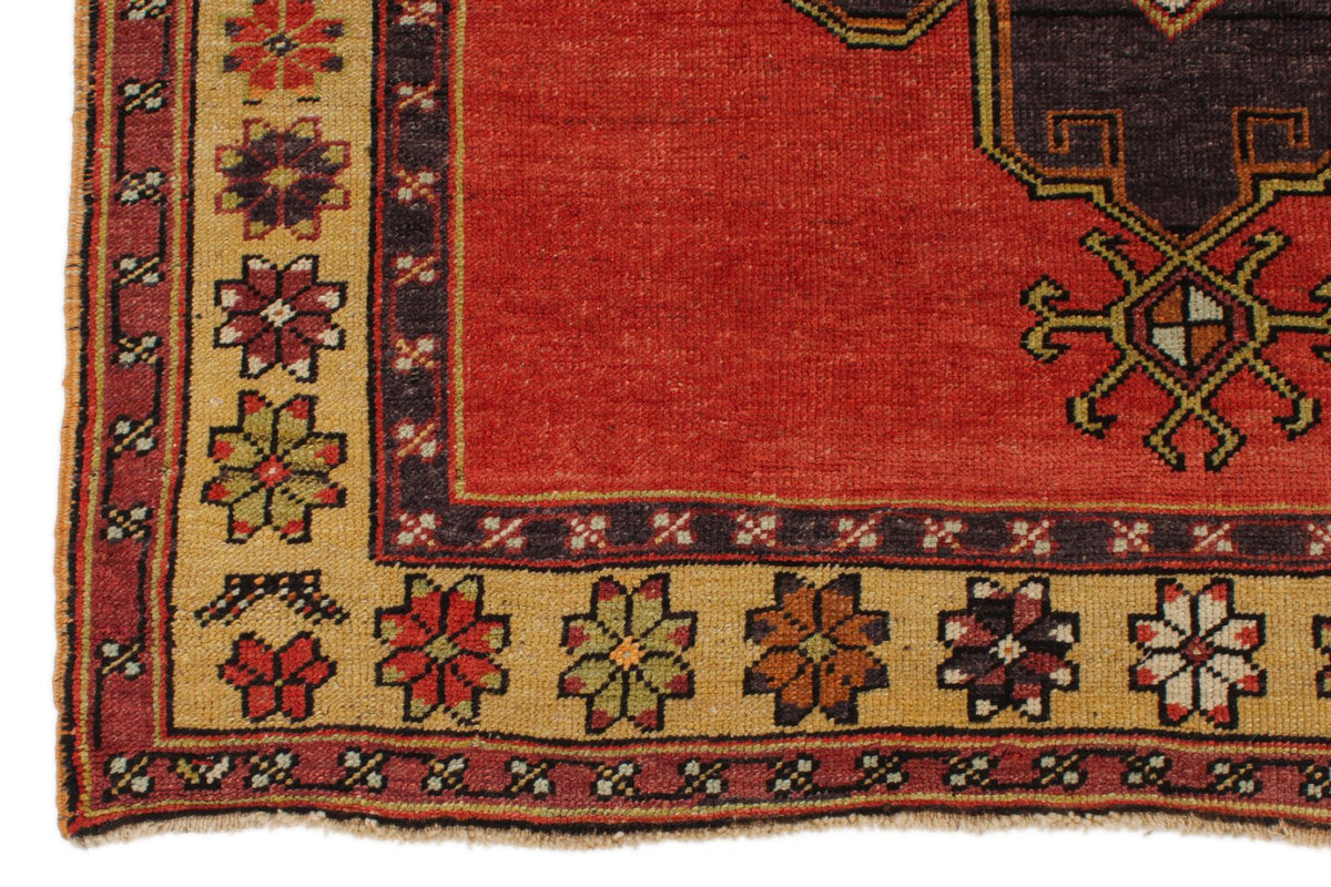 5x12 Red and Gold Turkish Tribal Runner
