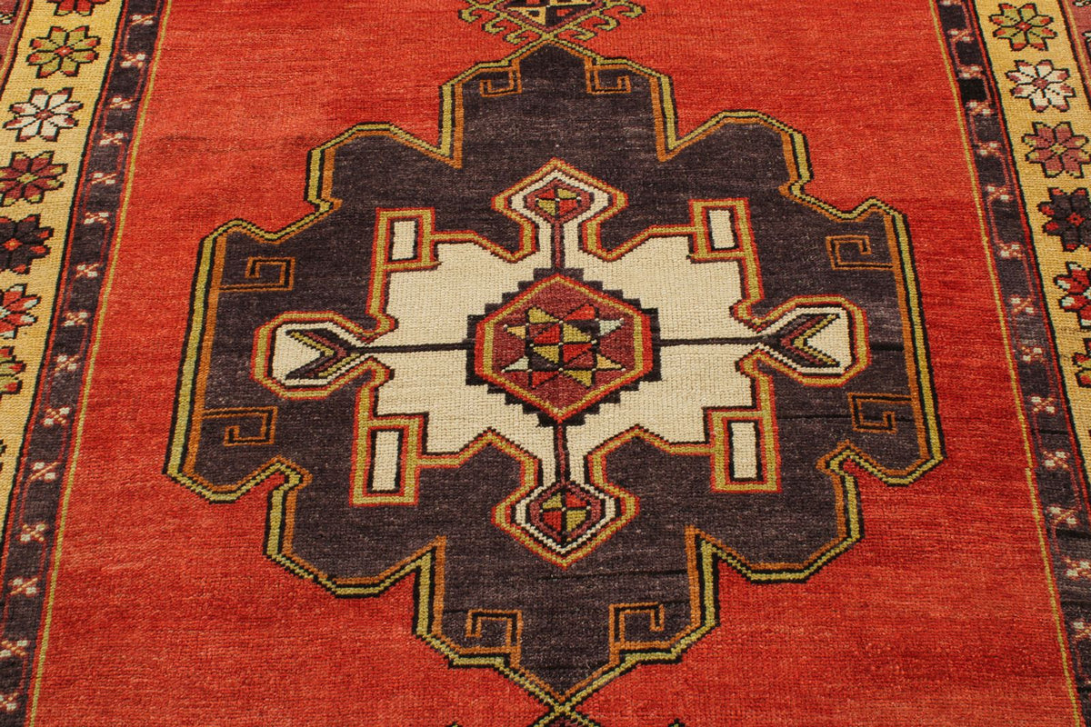 5x12 Red and Gold Turkish Tribal Runner