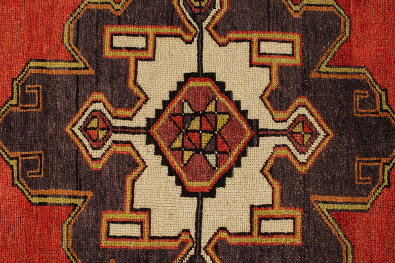 5x12 Red and Gold Turkish Tribal Runner