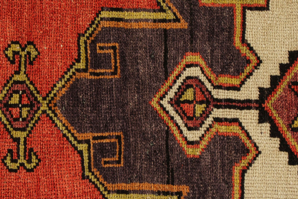 5x12 Red and Gold Turkish Tribal Runner