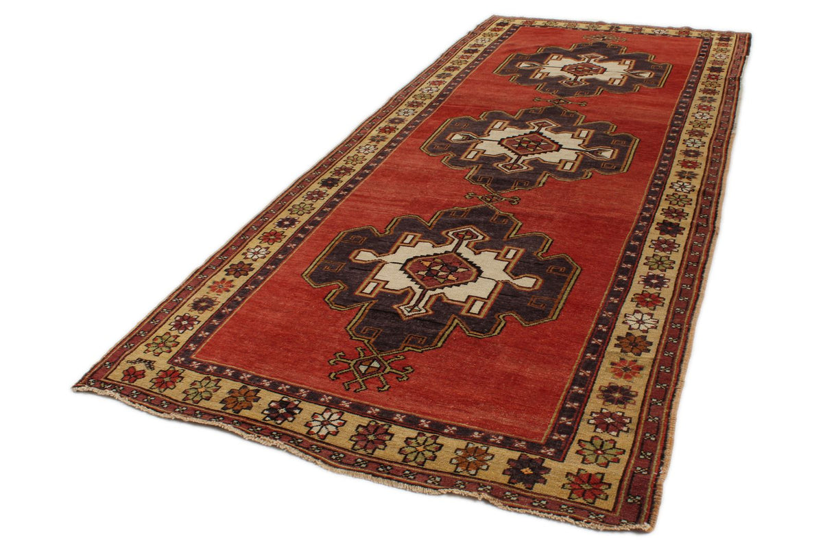 5x12 Red and Gold Turkish Tribal Runner