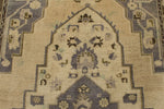 6x11 Ivory and Brown Turkish Tribal Rug