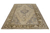 6x11 Ivory and Brown Turkish Tribal Rug