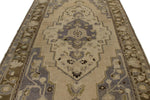 6x11 Ivory and Brown Turkish Tribal Rug