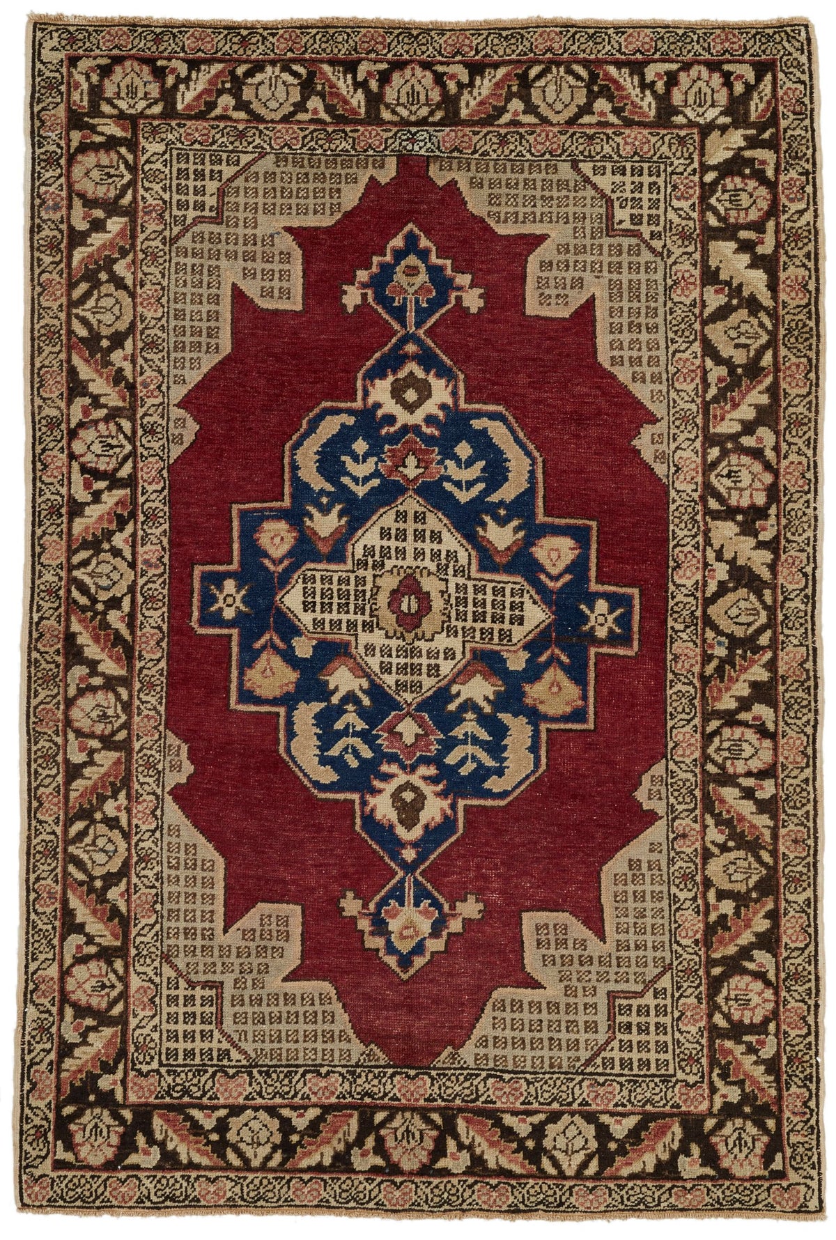 5x7 Red and Brown Turkish Tribal Rug