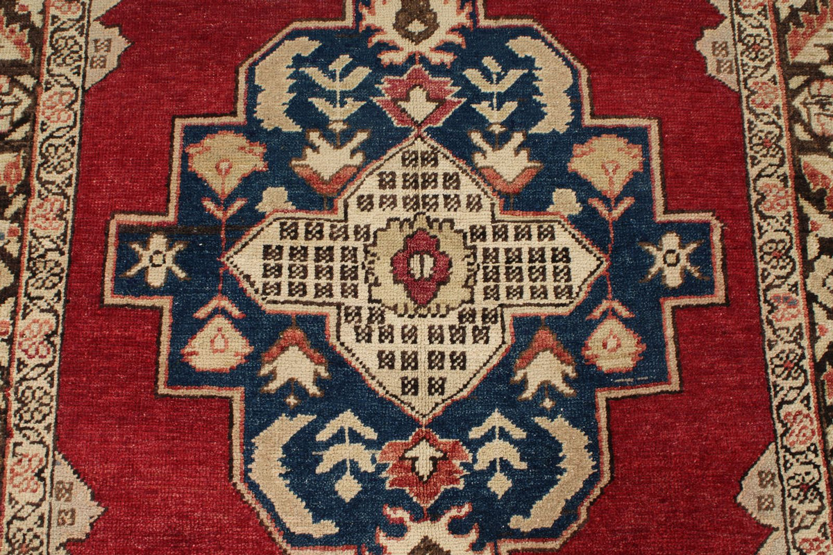 5x7 Red and Brown Turkish Tribal Rug