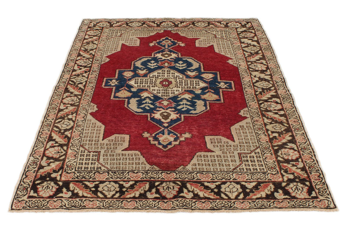 5x7 Red and Brown Turkish Tribal Rug