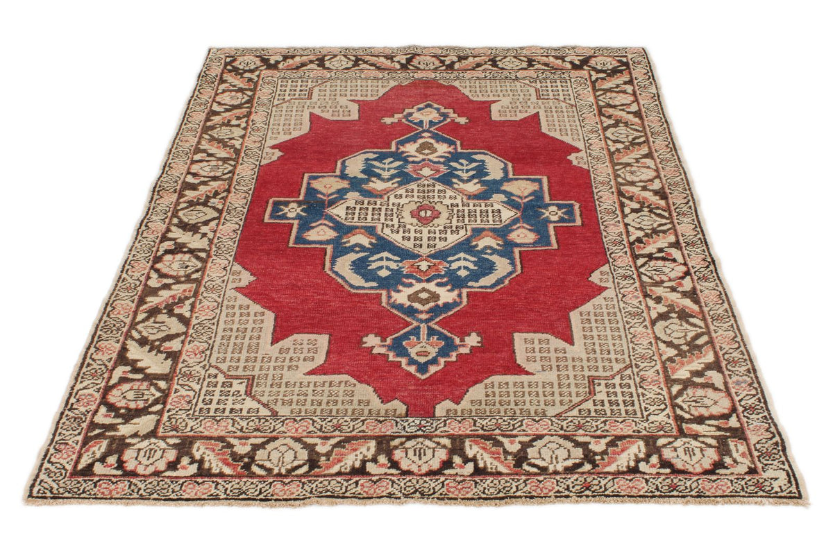 5x7 Red and Brown Turkish Tribal Rug