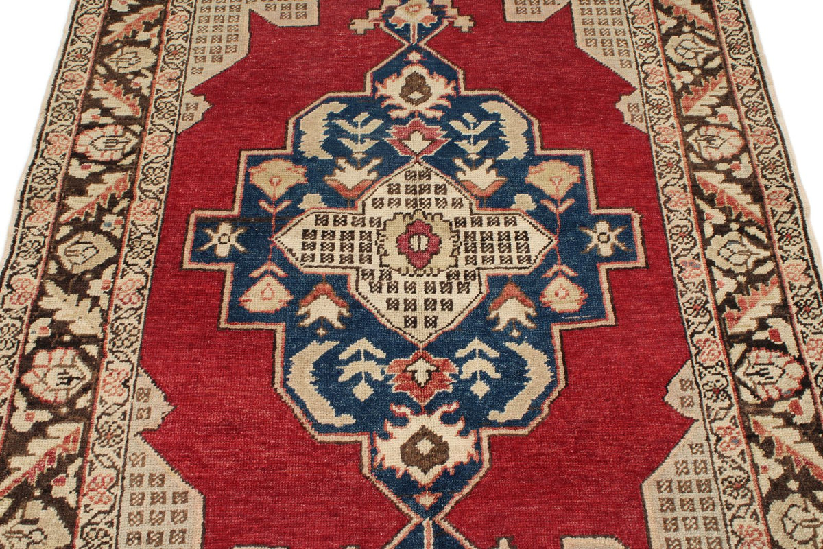 5x7 Red and Brown Turkish Tribal Rug