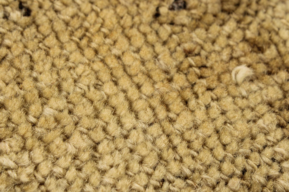 7x13 Ivory and Brown Turkish Tribal Rug