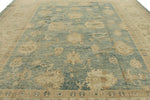 13x15 Light Blue and Ivory Turkish Oushak Rug