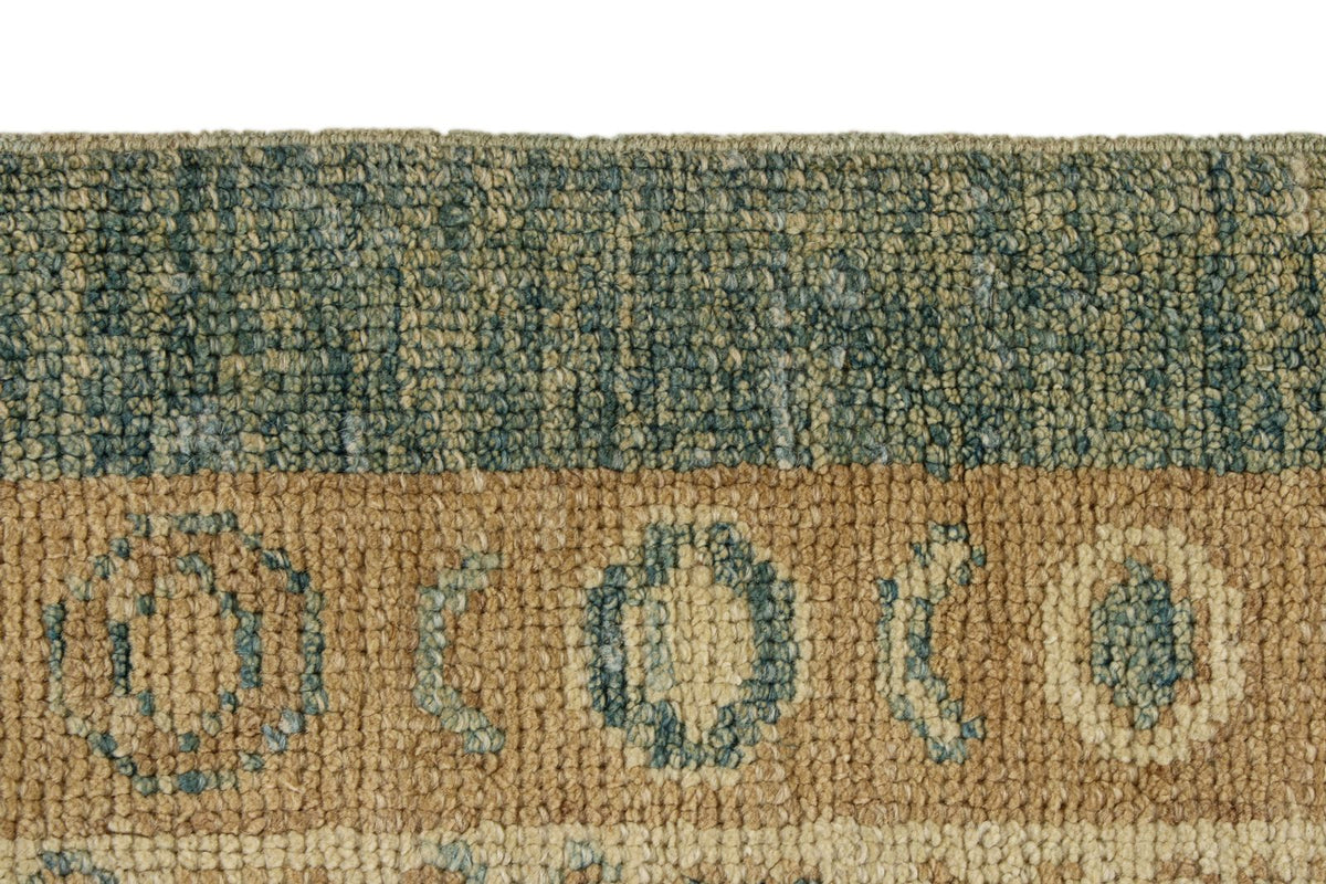 13x16 Blue and Ivory Turkish Oushak Rug