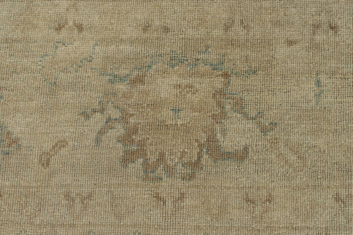 13x16 Blue and Ivory Turkish Oushak Rug