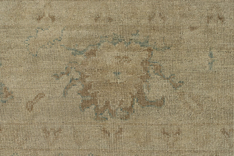13x16 Blue and Ivory Turkish Oushak Rug