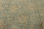 13x16 Blue and Ivory Turkish Oushak Rug