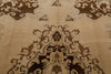 7x10 Ivory and Black Turkish Tribal Rug