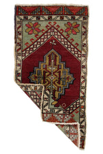 2x3 Red and Blue Turkish Tribal Rug