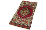 2x3 Red and Blue Turkish Tribal Rug