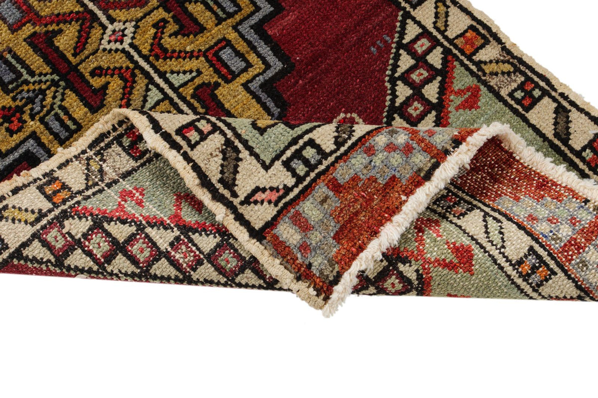 2x3 Red and Blue Turkish Tribal Rug