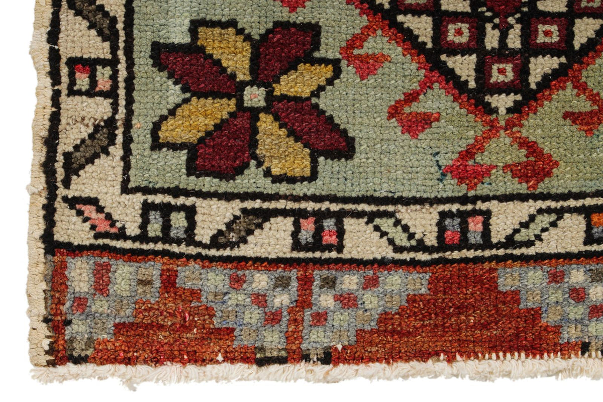 2x3 Red and Blue Turkish Tribal Rug